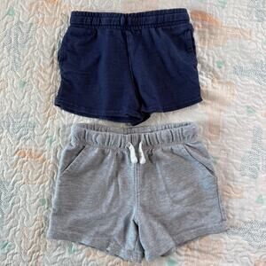 Carter’s French Terry Shorts Bundle 3T Gray Blue Pull On Unisex